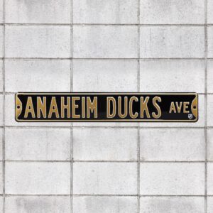 Anaheim Ducks: Anaheim Ducks Avenue - Officially Licensed NHL Metal Street Sign 36.0"W x 6.0"H by Fathead | 100% Steel