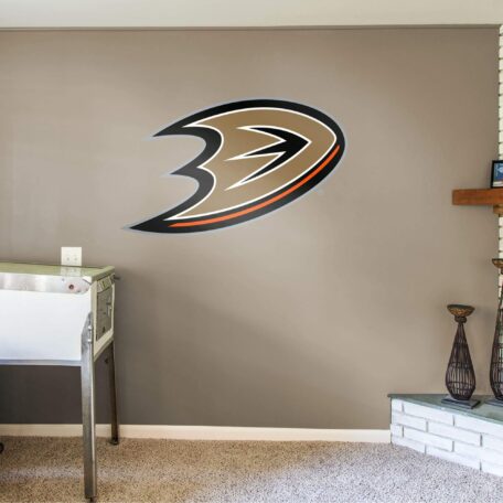 Anaheim Ducks: Logo - Officially Licensed NHL Removable Wall Decal 56.0"W x 33.0"H by Fathead | Metal/Vinyl