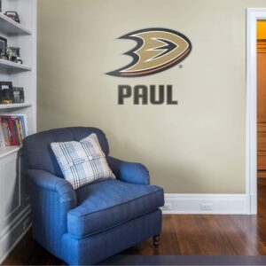 Anaheim Ducks: Stacked Personalized Name - Officially Licensed NHL Transfer Decal in Black (39.5"W x 52"H) by Fathead | Vinyl