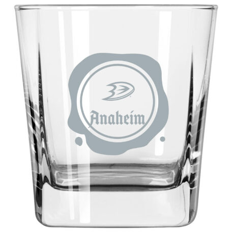 Anaheim Ducks 14oz. Frost Stamp Old Fashioned Glass