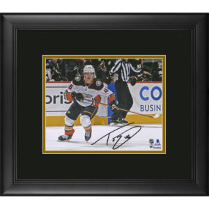 Trevor Zegras Anaheim Ducks Framed Autographed 8" x 10" NHL Debut Photograph