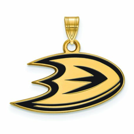 Women's Anaheim Ducks Gold Plated Small Enamel Pendant