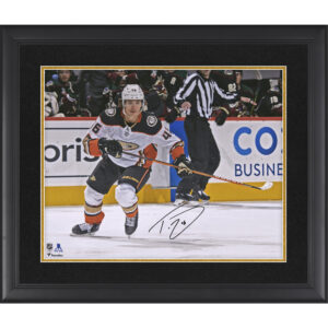 Trevor Zegras Anaheim Ducks Autographed Framed 16" x 20" NHL Debut Photograph