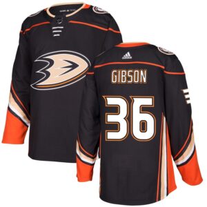 John Gibson Men's adidas Black Anaheim Ducks Authentic Custom Jersey