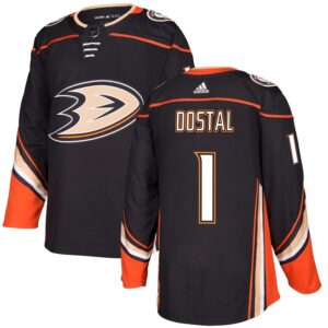 Lukas Dostal Men's adidas Black Anaheim Ducks Authentic Custom Jersey