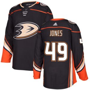 Max Jones Men's adidas Black Anaheim Ducks Authentic Custom Jersey