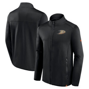 Men's Fanatics Branded Black Anaheim Ducks Authentic Pro Full-Zip Jacket