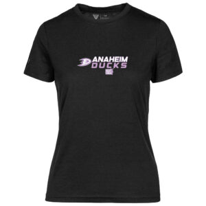 Women's Levelwear Black Anaheim Ducks Hockey Fights Cancer Maddox Chase T-Shirt