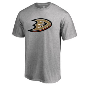 Men's Fanatics Branded Ash Anaheim Ducks Primary Logo T-Shirt