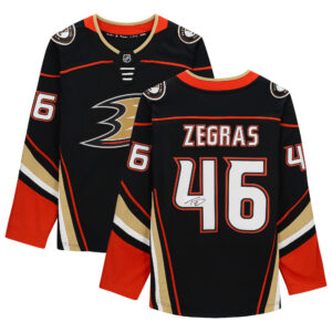 Trevor Zegras Black Anaheim Ducks Autographed Fanatics Breakaway Jersey
