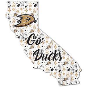 Anaheim Ducks 12'' Floral State Sign
