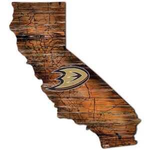 Anaheim Ducks Distressed State Cutout Sign
